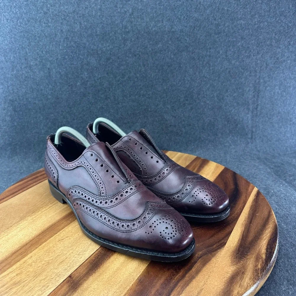 Allen Edmonds 7655 Independence Coll. Jefferson 2.0 Merlot Wingtip Oxford 9.5D